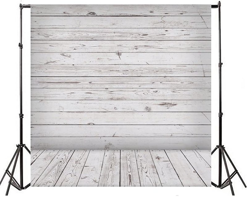 Yeele 8x10ft Gray White Wood Plank Photo Backdrops Vinyl Vintage Wooden Floor Wall Photography Background Party Pet Baby Girl Adult Photo Studio Shooting Props - Image 2